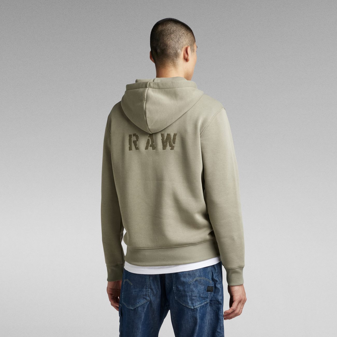 G-STAR RAW DENIM RAW EMBRO HOODED SWEAT Herren Kapuzenpullover